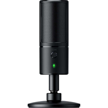 Razer Seiren Emote Streaming Microphone: 8-bit Emoticon LED Display - Stream Reactive Emoticons - Hyper Cardioid Condenser Mic - Height & Angle Adjustable Stand - RZ19-03060100-R3M1